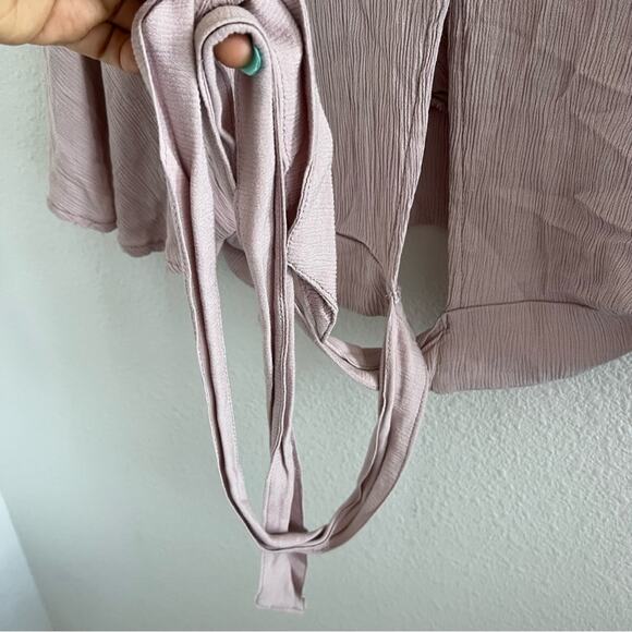 BEACHGOLD Neutral Moth Pink Crop Tie Waist Strappy Medium - Picture 8 of 9